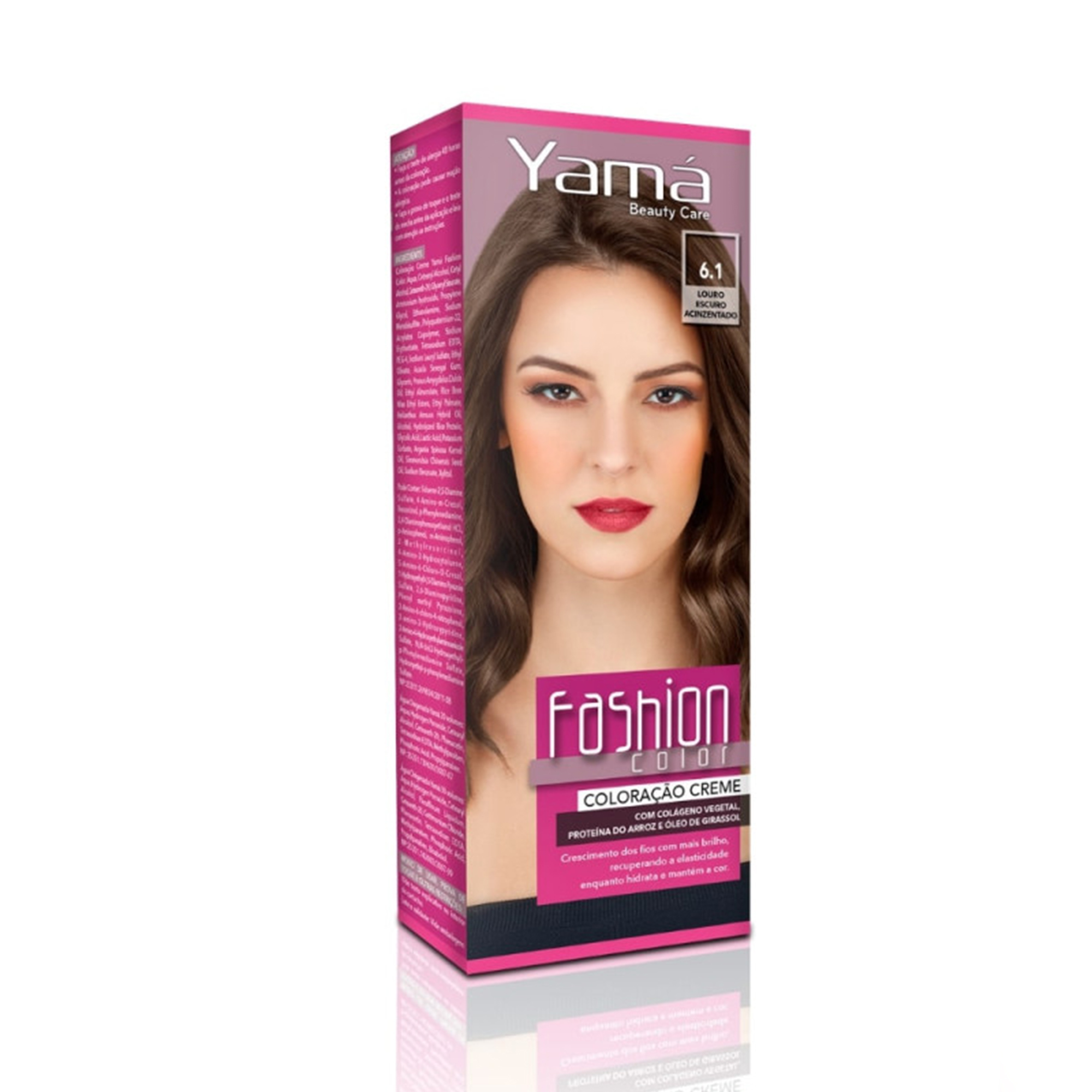 COLORACAO YAMA BEAUTY CARE MINI KIT 6.1 LOURO ESCURO ACINZENTADO