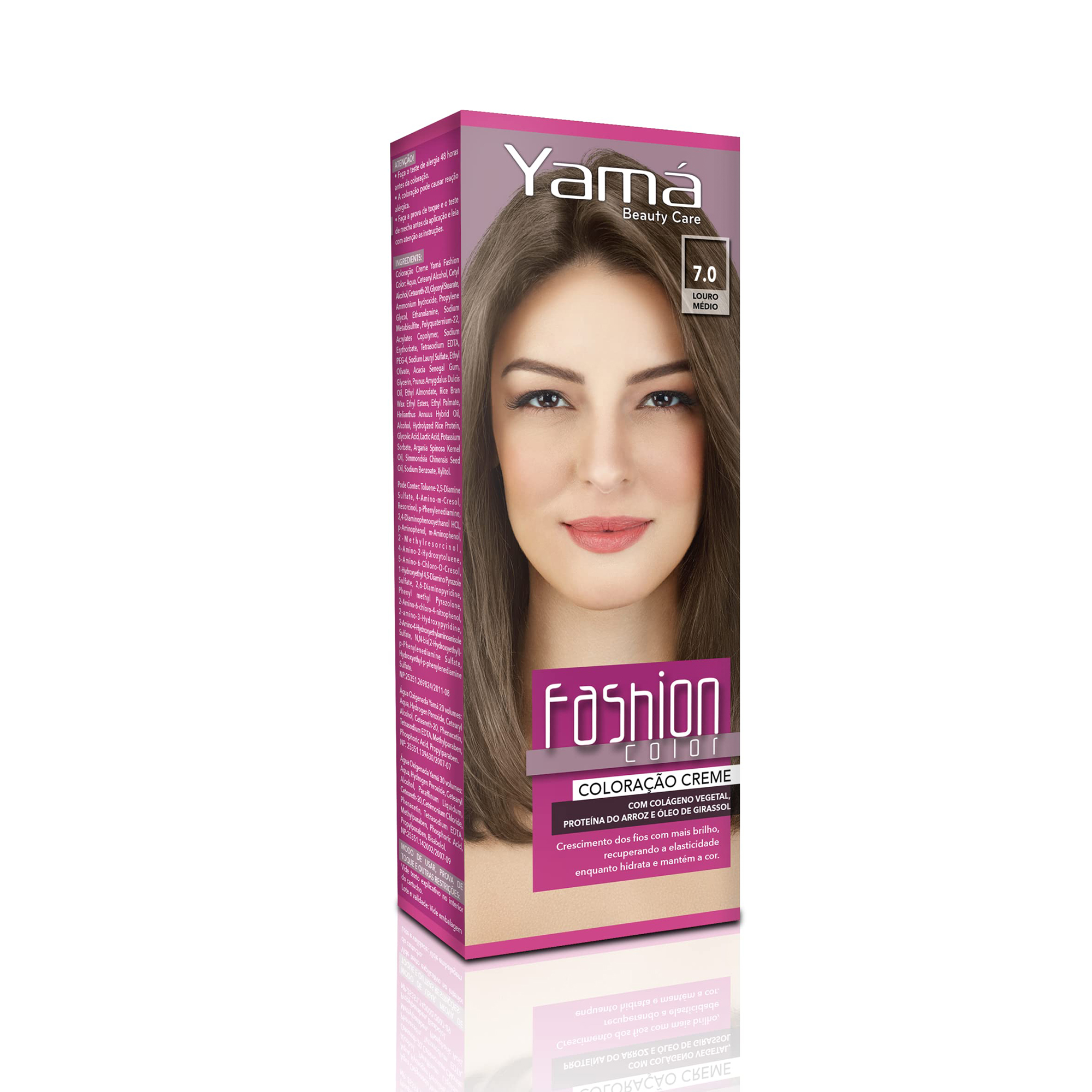 COLORACAO YAMA BEAUTY CARE MINI KIT 7.0 LOURO MEDIO