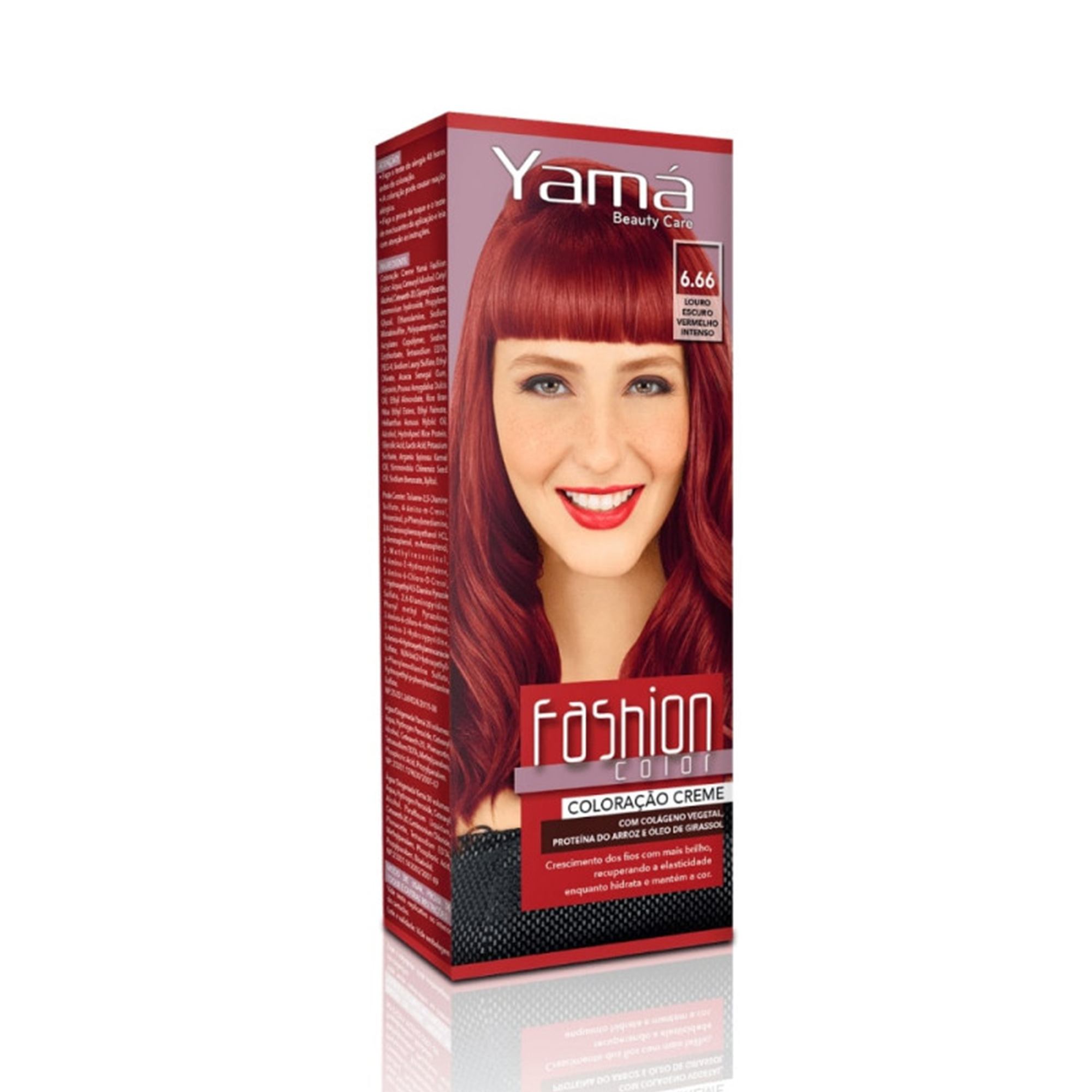 COLORACAO YAMA BEAUTY CARE MINI KIT. 6.66 LOURO ESCURO VERMELHO INTENSO