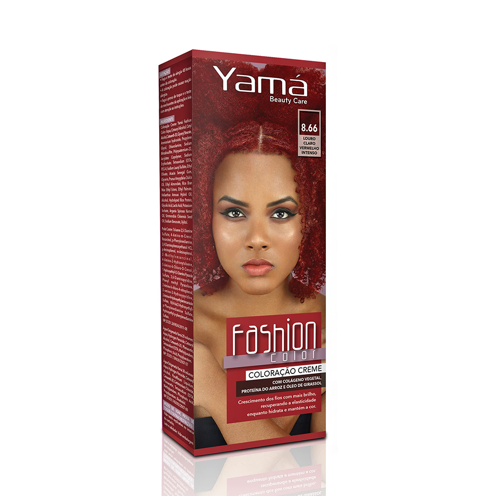 COLORACAO YAMA BEAUTY CARE MINI KIT. 8.66 LOURO CLARO VERMELHO INTENSO