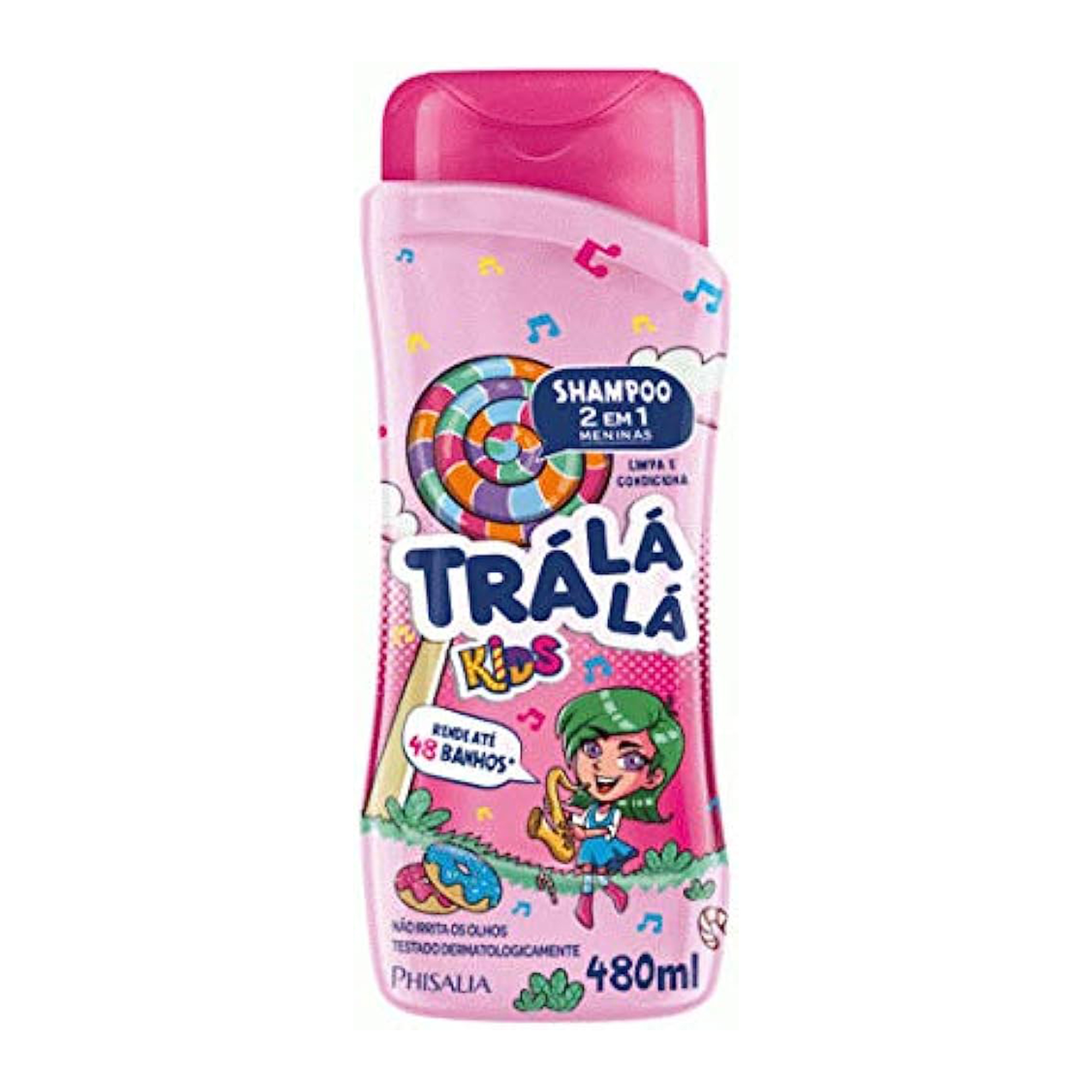 SHAMPOO TRALALA KIDS 2EM1 480ML MENINAS