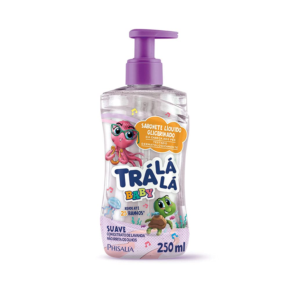 SABONETE LIQUIDO TRALALA BABY PUMP 250ML SUAVE