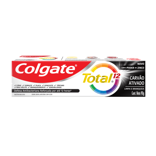 CREME DENTAL COLGATE TOTAL 90G CARVAO ATIVADO