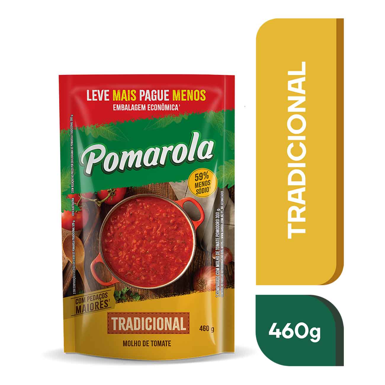MOLHO TOMATE POMAROLA SACHE 460G TRADICIONAL