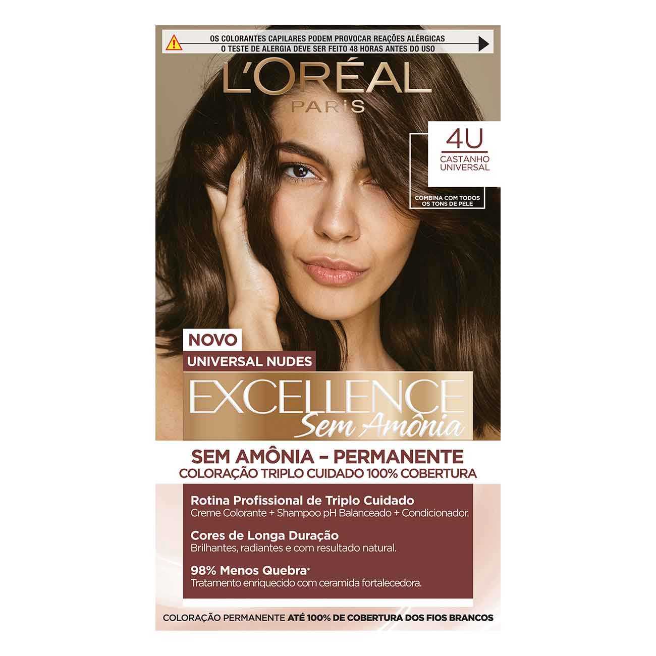 COLORACAO IMEDIA EXCELLENCE SEM AMONIA 4U CASTANHO UNIVERSAL