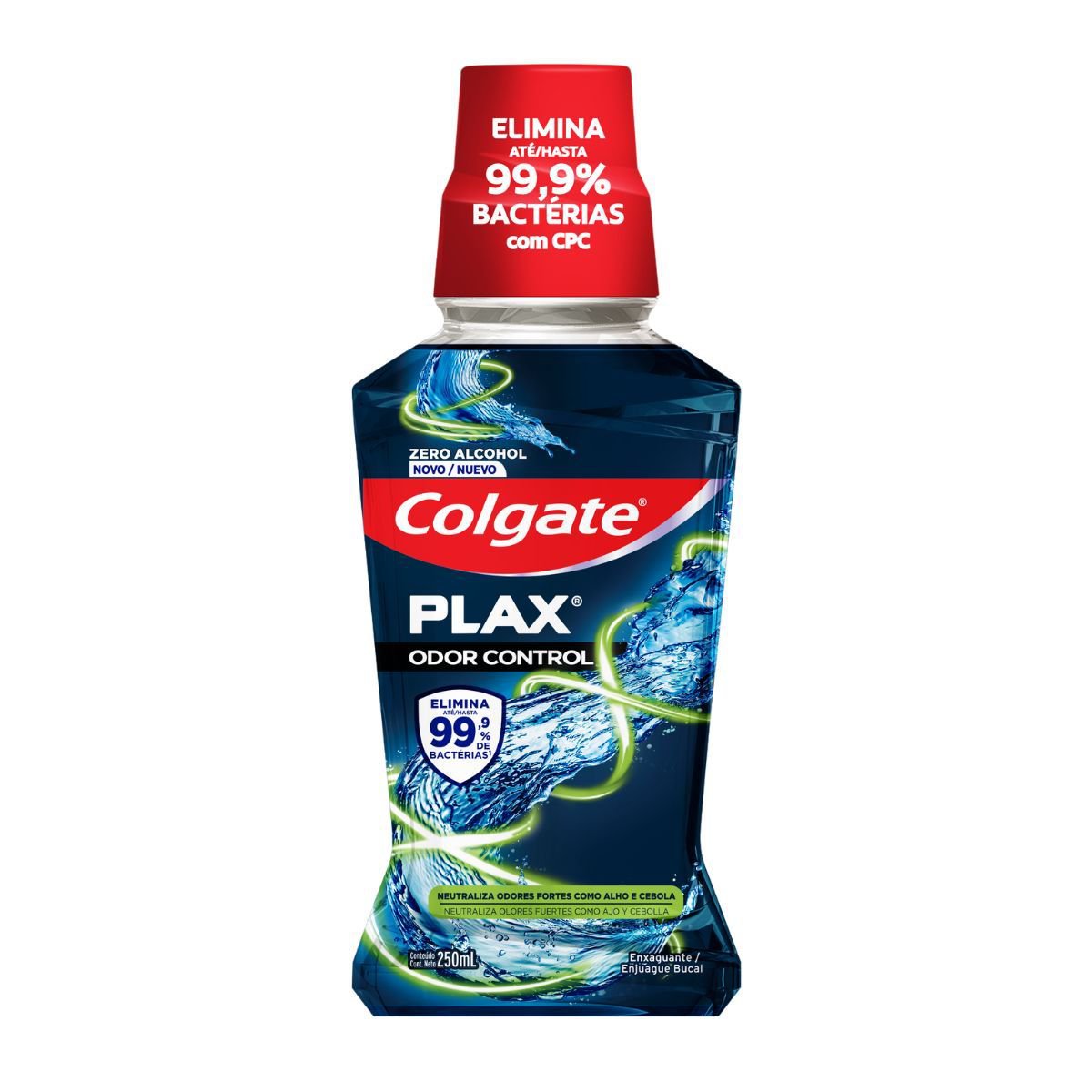 ENXAGUANTE BUCAL COLGATE PLAX 250ML ZERO ALCOOL ODOR CONTROL