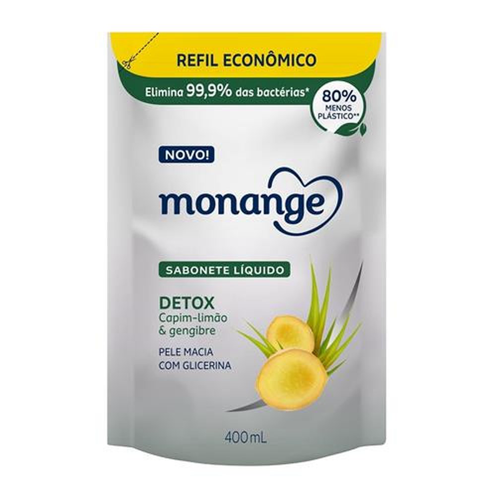 SABONETE LIQUIDO MONANGE REFIL 400ML DETOX