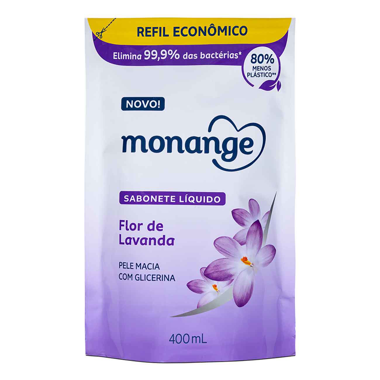 SABONETE LIQUIDO MONANGE REFIL 400ML FLOR DE LAVANDA