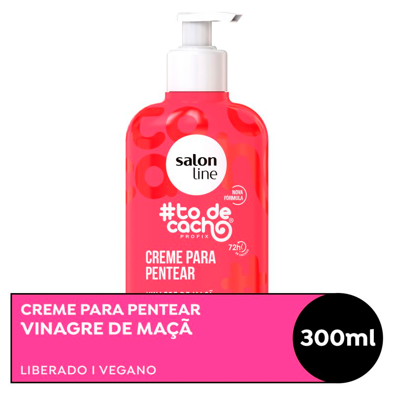 CREME DE PENTEAR SALON LINE TODECACHO 300ML VINAGRE DE MACA