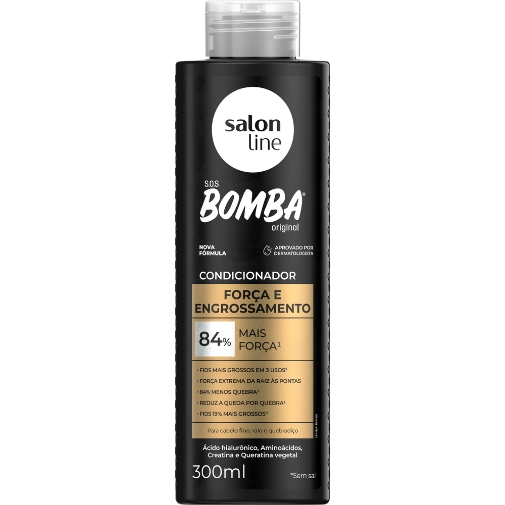 CONDICIONADOR SALON LINE SOS BOMBA 300ML FORCA E ENGROSSAMENTO
