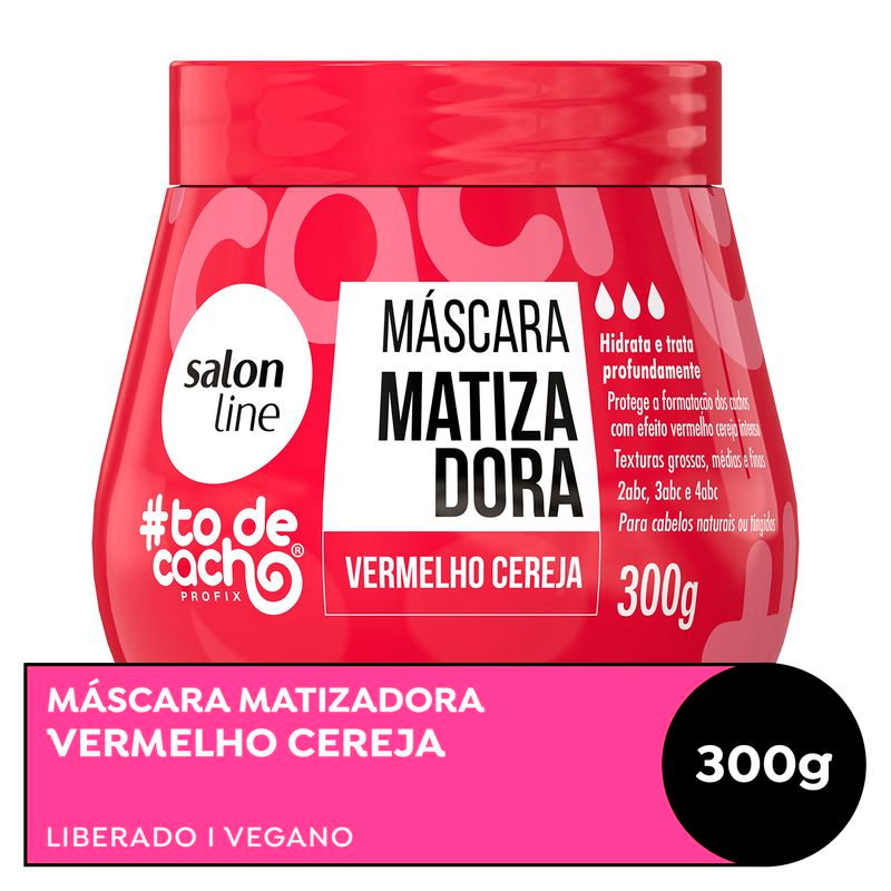 MASCARA MATIZADORA SALON LINE TODECACHO 300G VERMELHO CEREJA