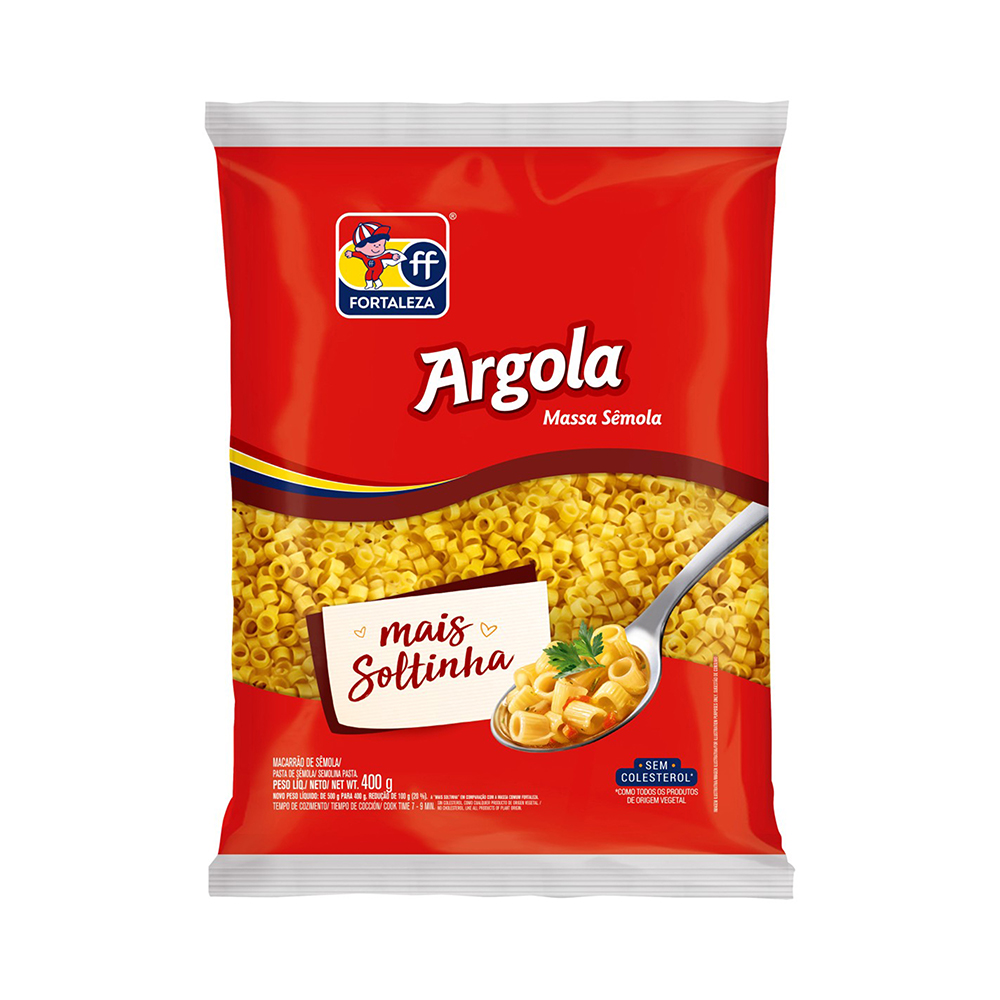 MACARRAO FORTALEZA SEMOLA 400G ARGOLA