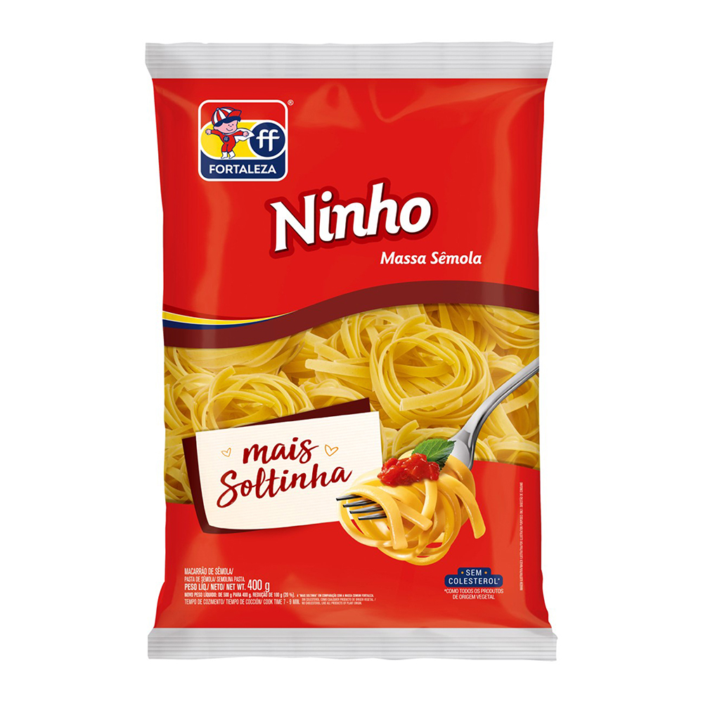 MACARRAO FORTALEZA SEMOLA 400G NINHO