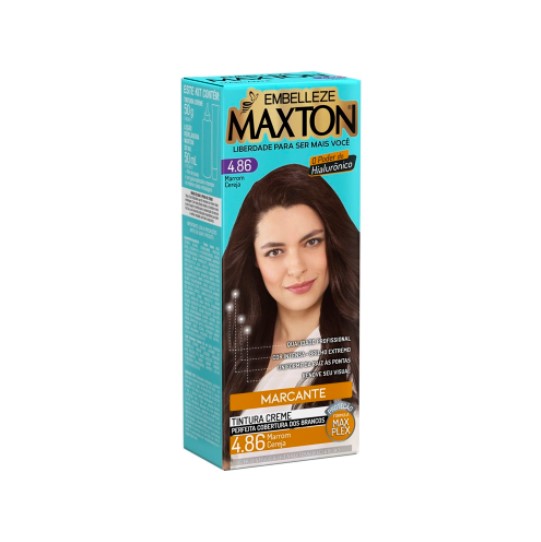COLORACAO MAXTON KIT PRATICO 4.86 MARROM CEREJA