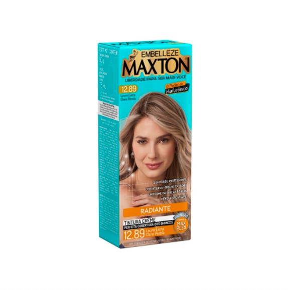 COLORACAO MAXTON KIT PRATICO 12.89 LOURO EXTRA CLARO PEROLA