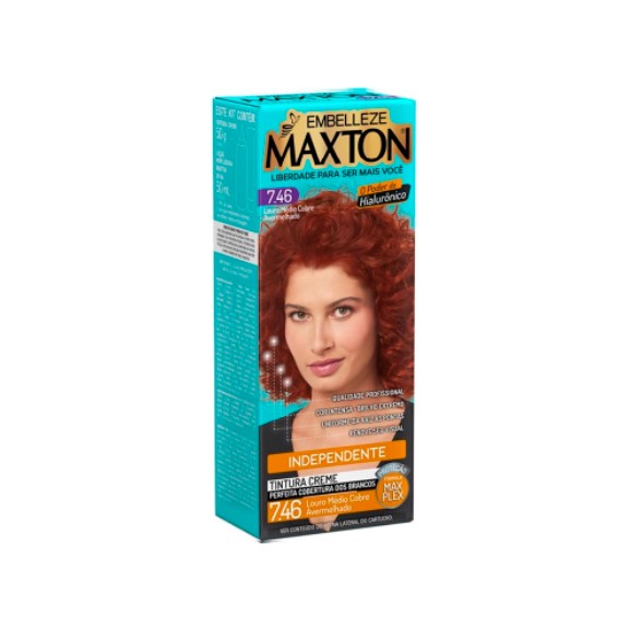 COLORACAO MAXTON KIT PRATICO 7.46 LOURO MEDIO COBRE AVERMELHADO