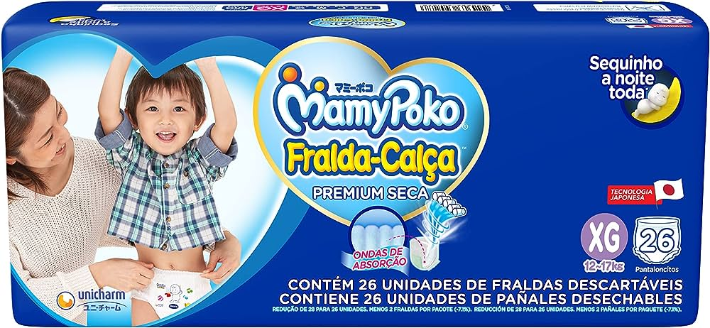 FRALDA MAMYPOKO CALCA JUMBO PREMIUM XG COM 26UN