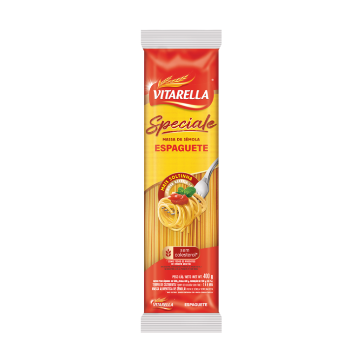 MACARRAO VITARELLA ESPAGUETE SEMOLA 400G