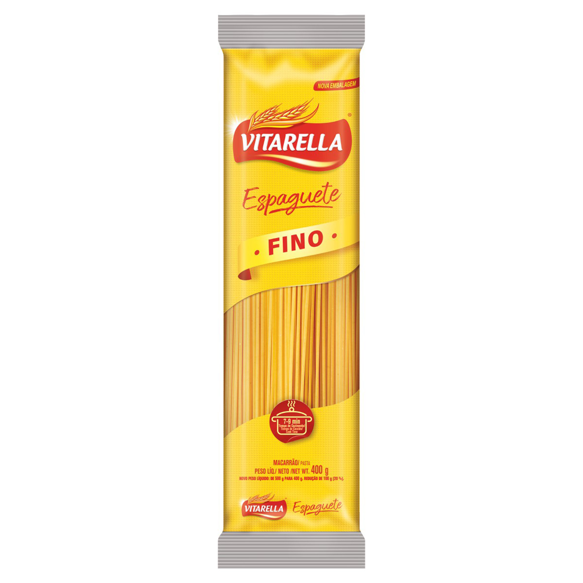 MACARRAO VITARELLA ESPAGUETE FINO 400G