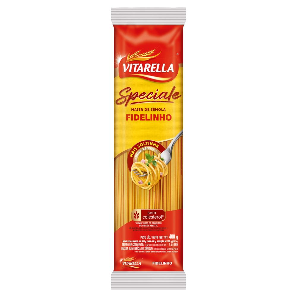 MACARRAO VITARELLA ESPAGUETE SEMOLA 400G FIDELINHO