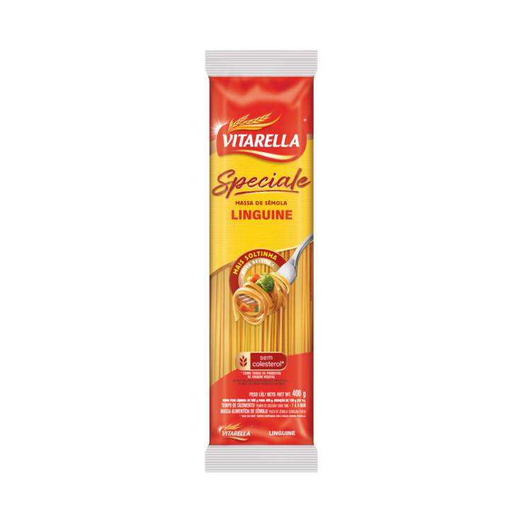 MACARRAO VITARELLA ESPAGUETE SEMOLA 400G LINGUINE