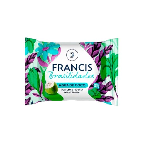 SABONETE FRANCIS BRASILIDADES 80G AGUA DE COCO - BRANCO