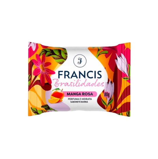 SABONETE FRANCIS BRASILIDADES 80G MANGA ROSA - LARANJA