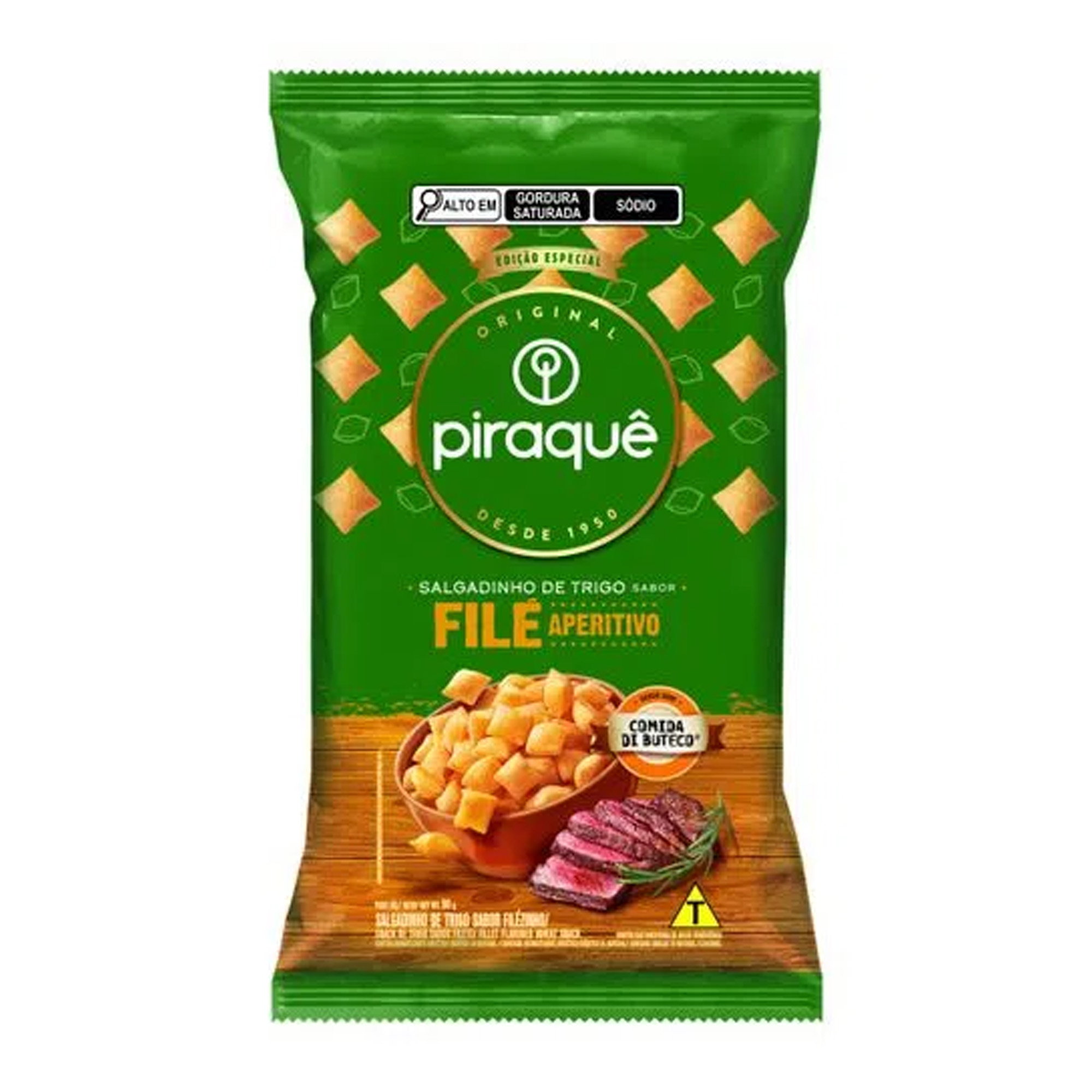 SALGADINHO TRIGO PIRAQUE 50G FILEZINHO