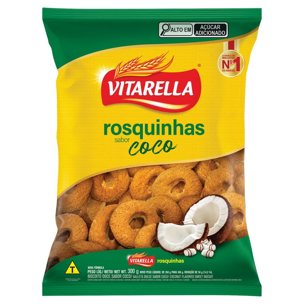 BISCOITO VITARELLA ROSQUINHA GRANEL 300G COCO