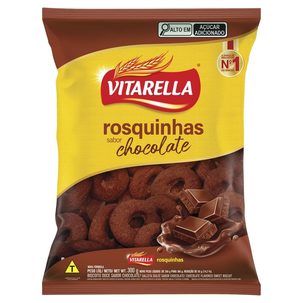 BISCOITO VITARELLA ROSQUINHA GRANEL 300 G CHOCOLATE