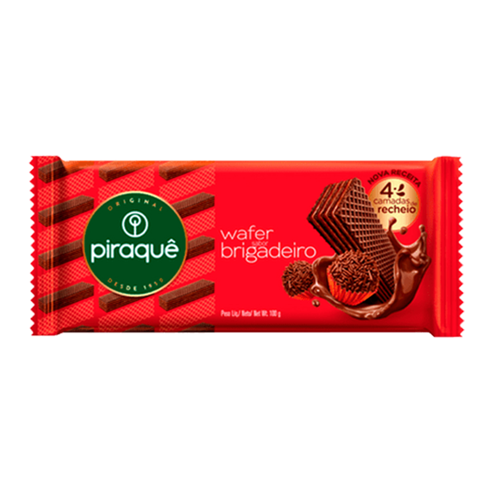 BISCOITO PIRAQUE WAFER 100G BRIGADEIRO