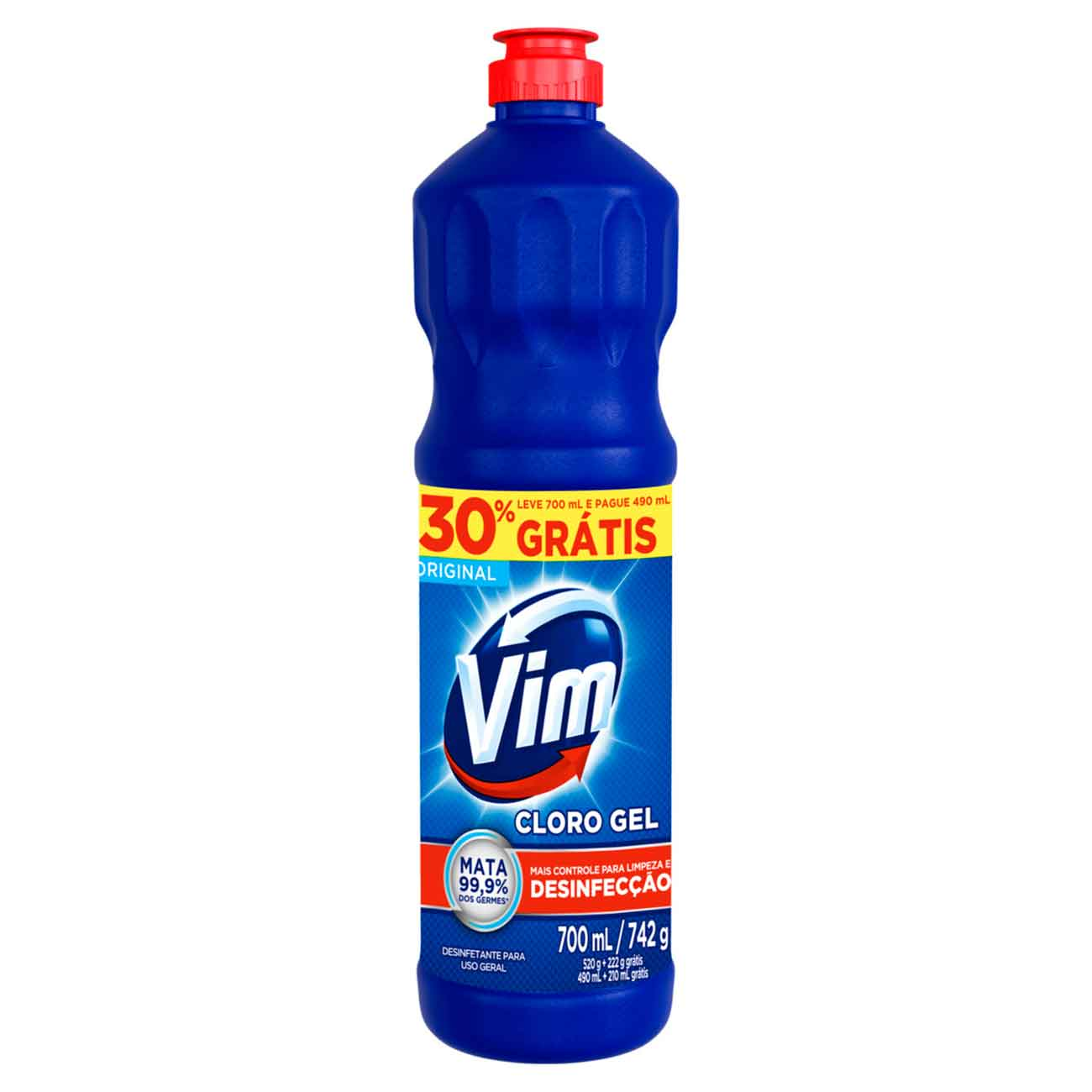 VIM CLORO GEL ADITIVADO 700ML 30% GRATIS ORIGINAL