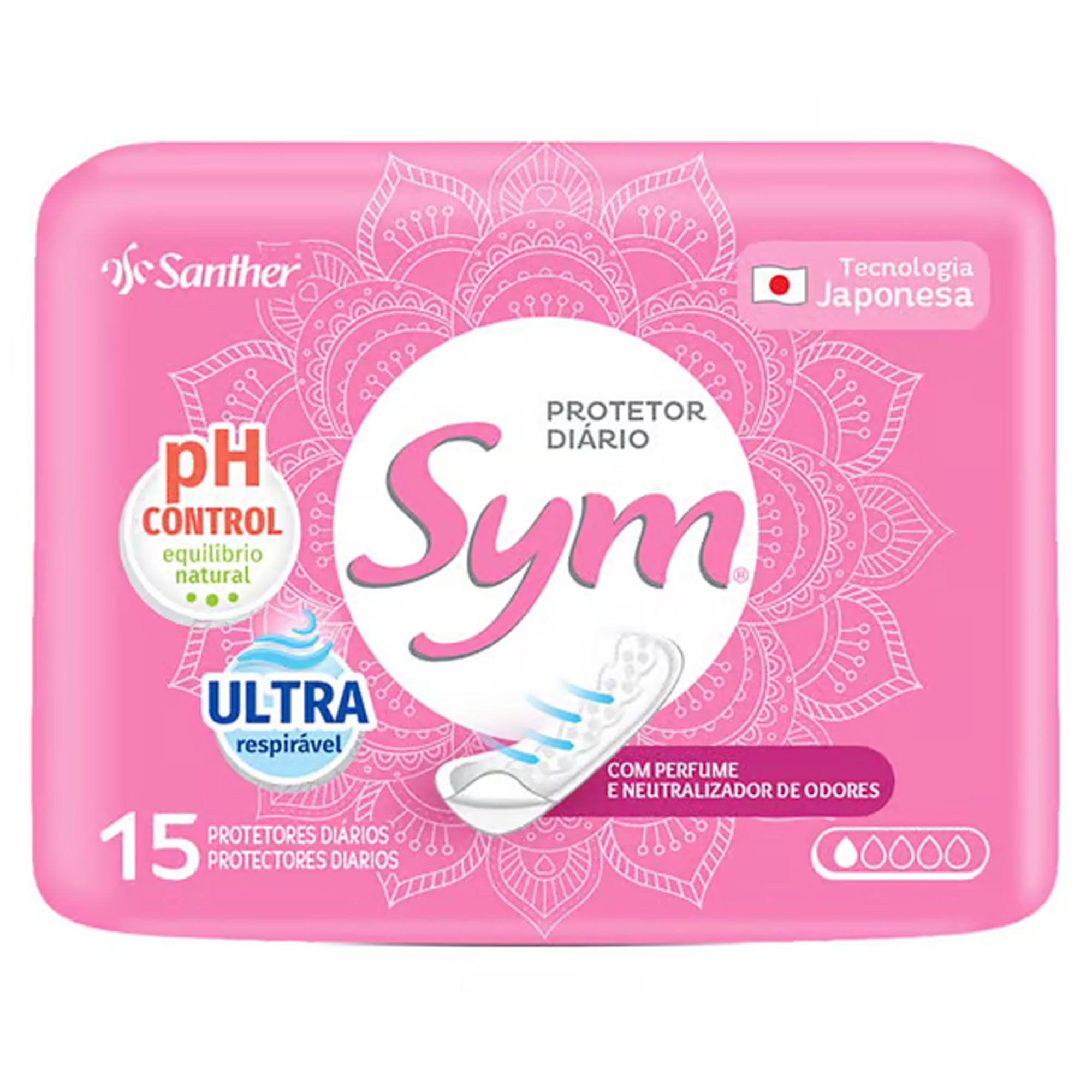 PROTETOR SYM DIARIOS COM 15 UNIDADES PERFUMADO