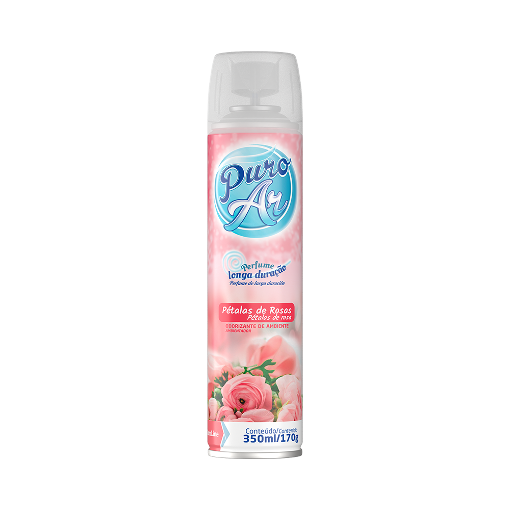 ODORIZANTE PURO AR 350ML PETALAS DE ROSA