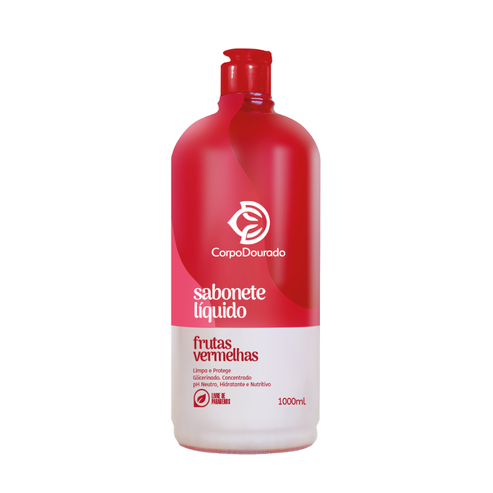 SABONETE LIQUIDO CORPO DOURADO 1L FRUTAS VERMELHAS