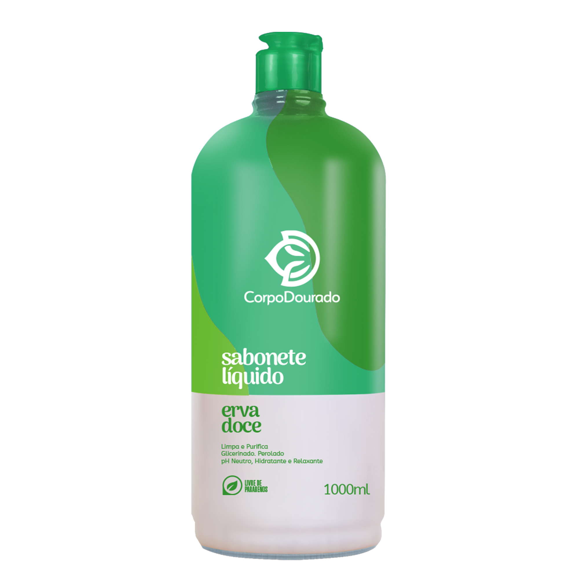 SABONETE LIQUIDO CORPO DOURADO 1L ERVA DOCE