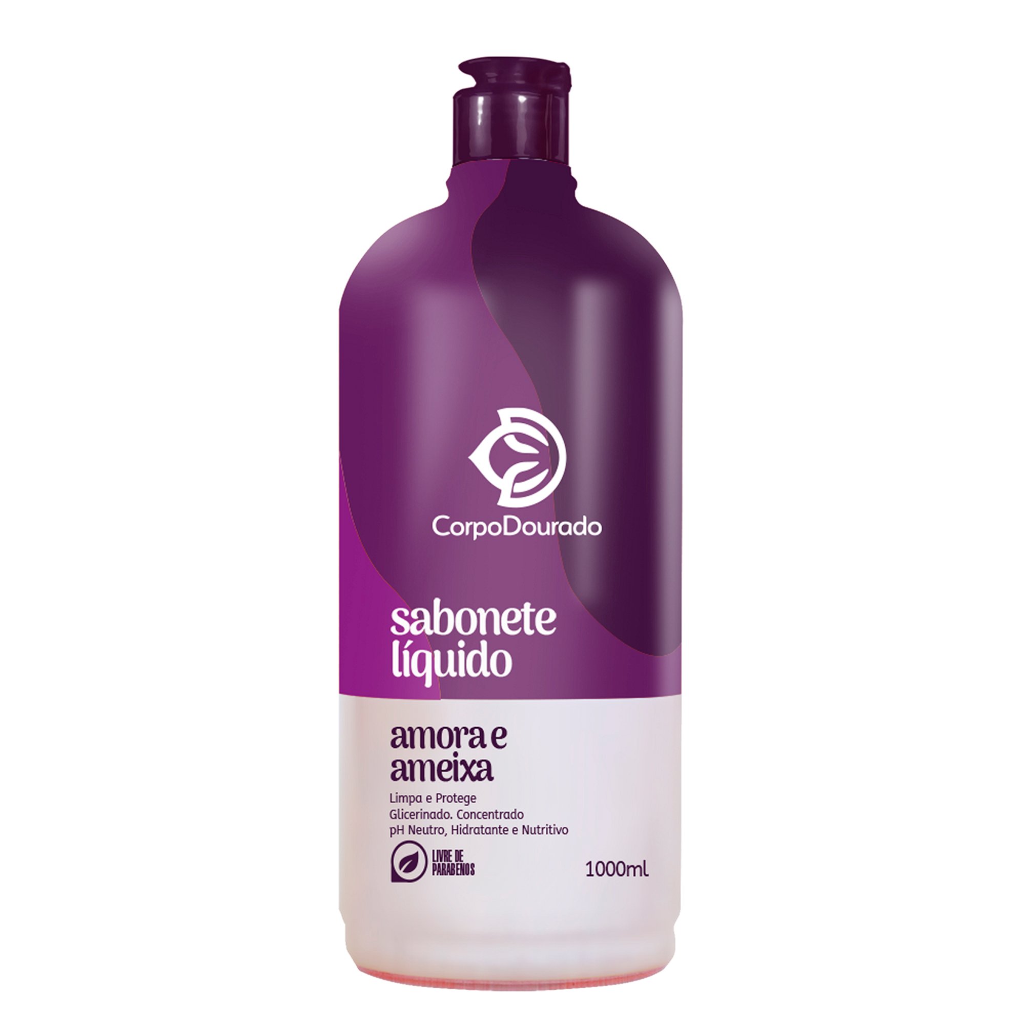 SABONETE LIQUIDO CORPO DOURADO 1L AMORA E AMEIXA