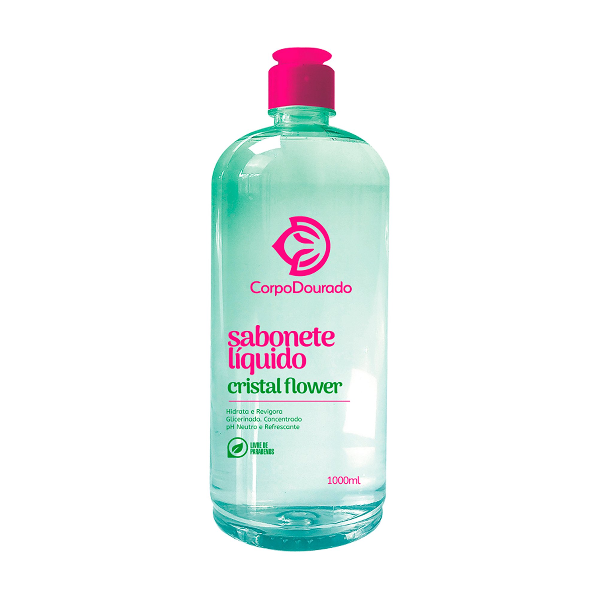 SABONETE LIQUIDO CORPO DOURADO 1L CRISTAL FLOWER