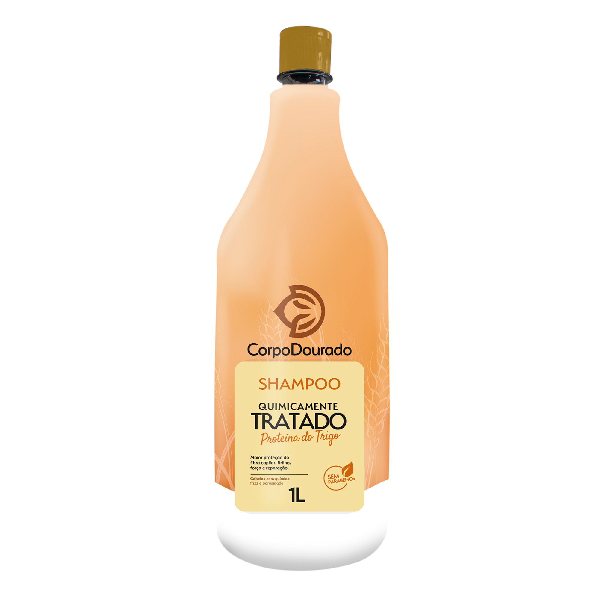 SHAMPOO CORPO DOURADO 1L QUIMICAMENTE TRATADO