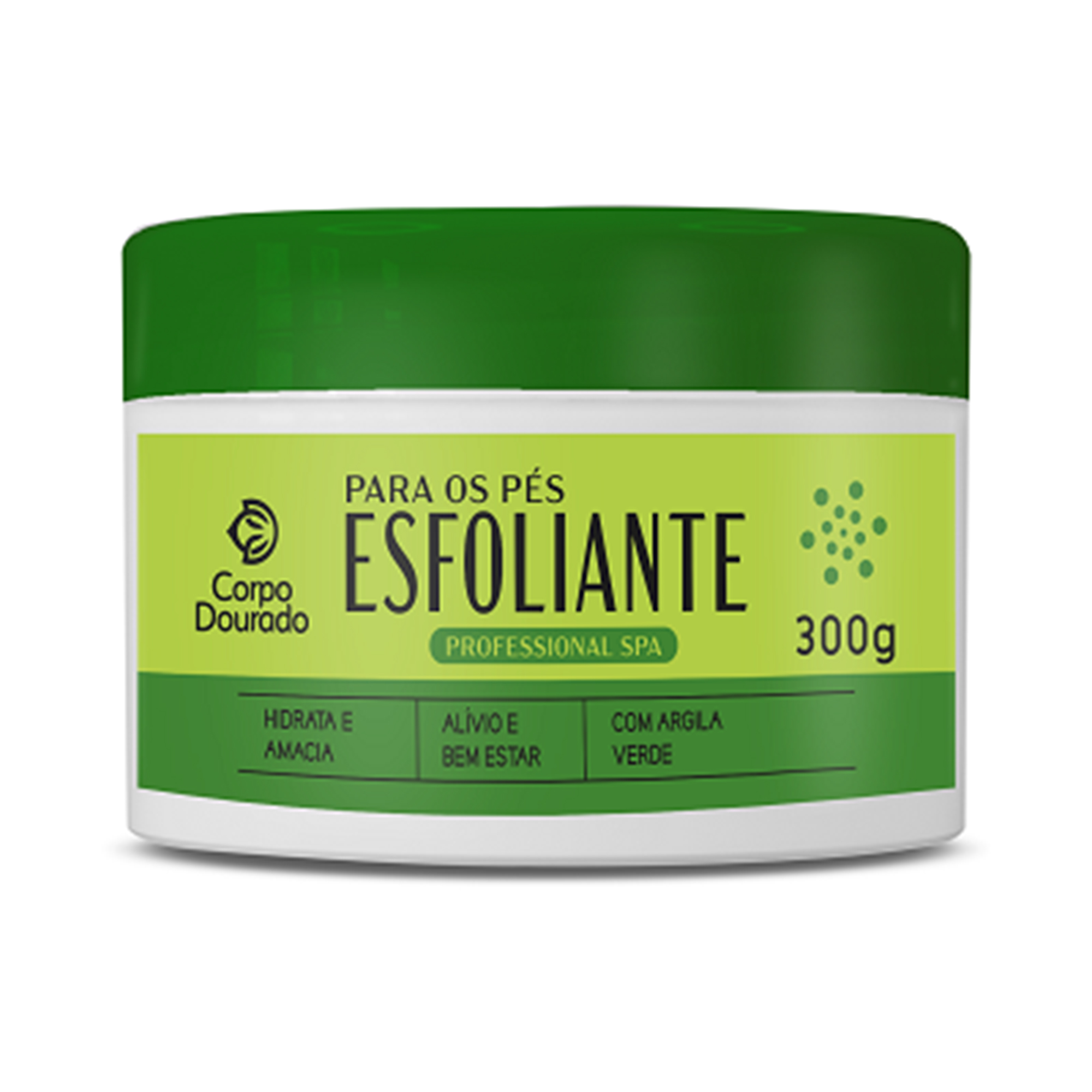 ESFOLIANTE PARA OS PES CORPO DOURADO 300G COM ARGILA VERDE