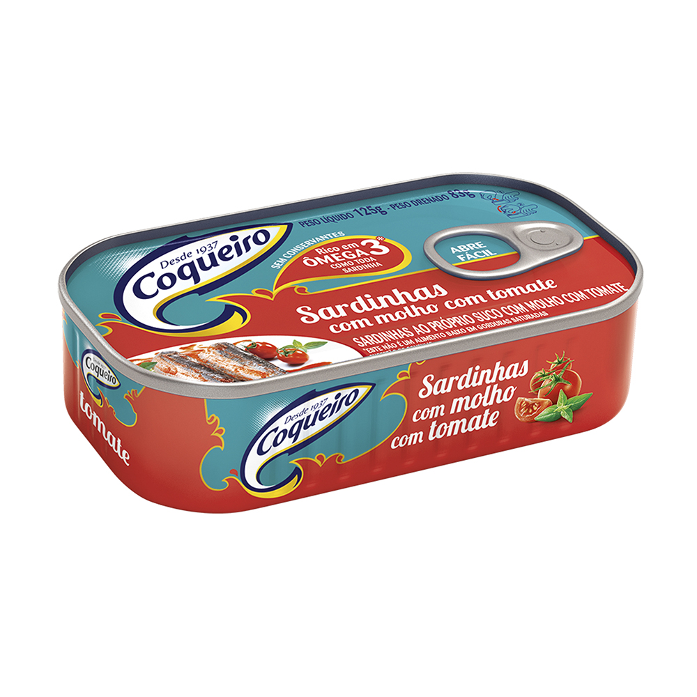 SARDINHA COQUEIRO 125G COM MOLHO TOMATE