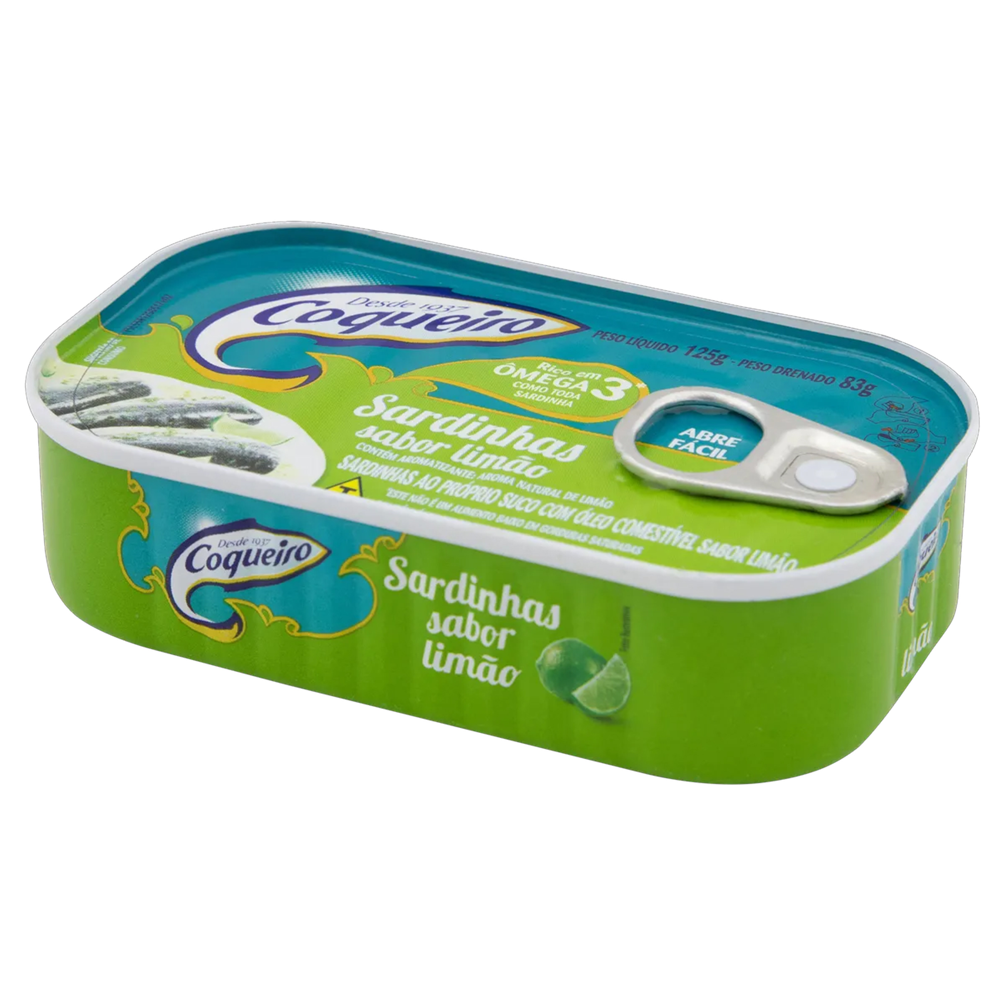 SARDINHA COQUEIRO 125G COM OLEO LIMAO