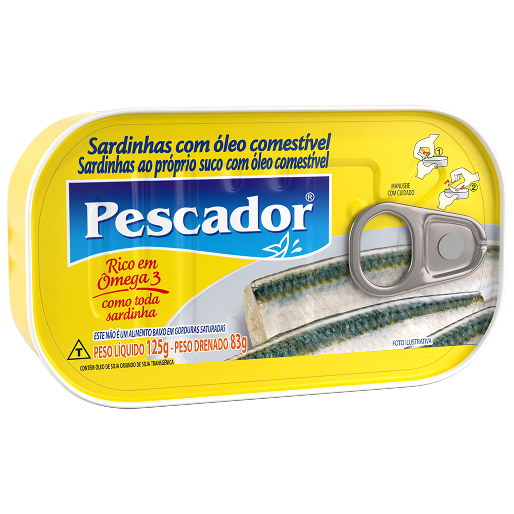 SARDINHA PESCADOR 125G COM OLEO