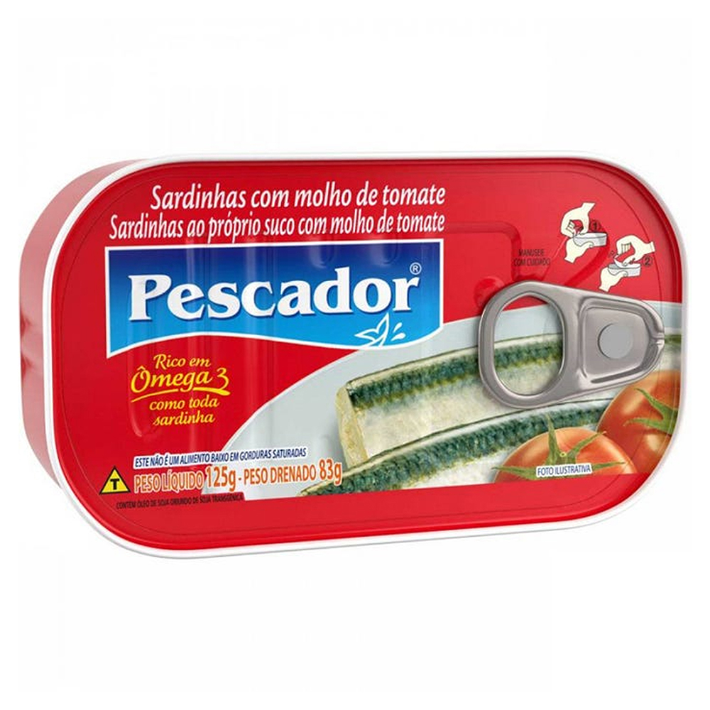 SARDINHA PESCADOR 125G COM MOLHO TOMATE