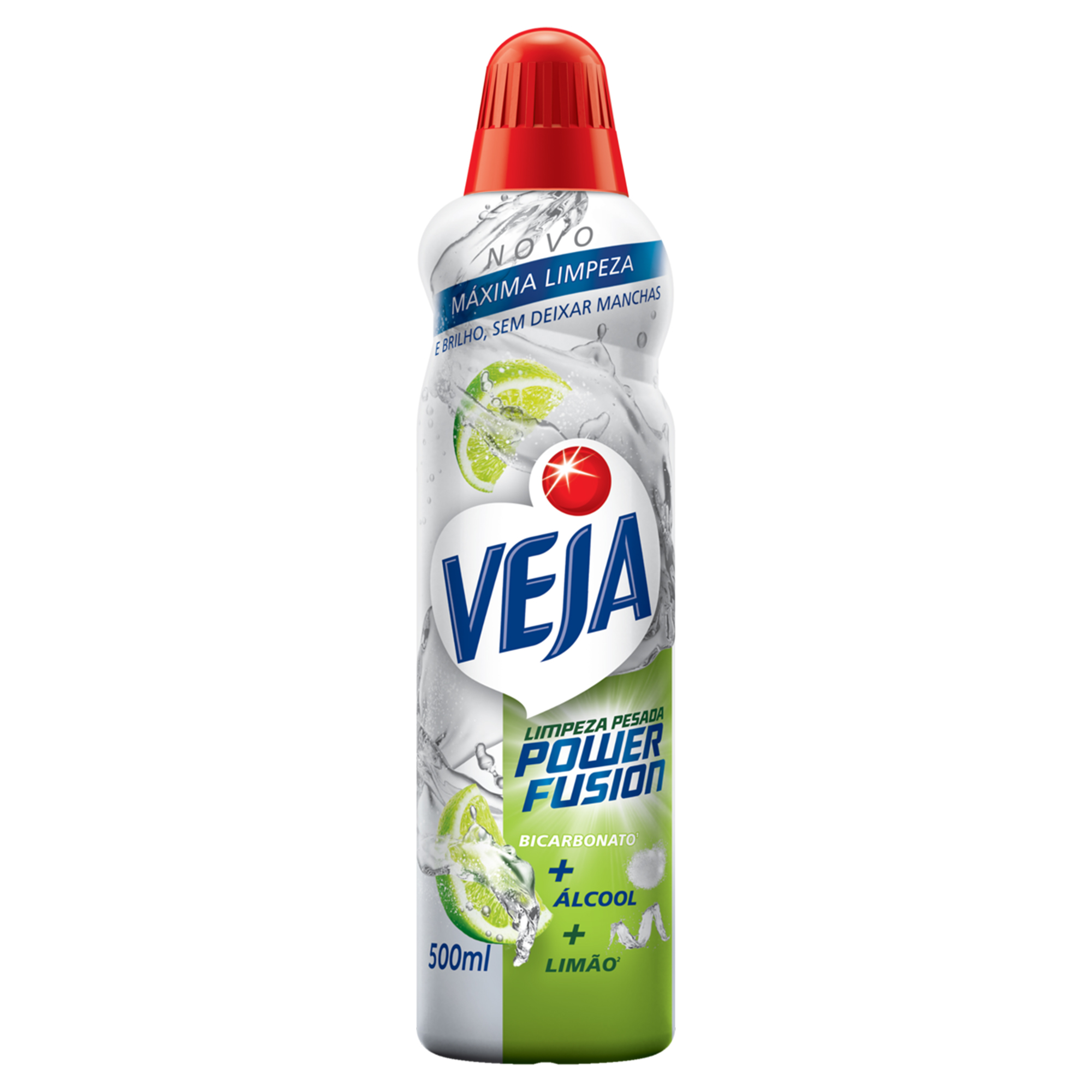 LIMPADOR VEJA LIMPEZA PESADA POWER FUSION 500ML COM BICARBONATO ALCOOL E LIMAO