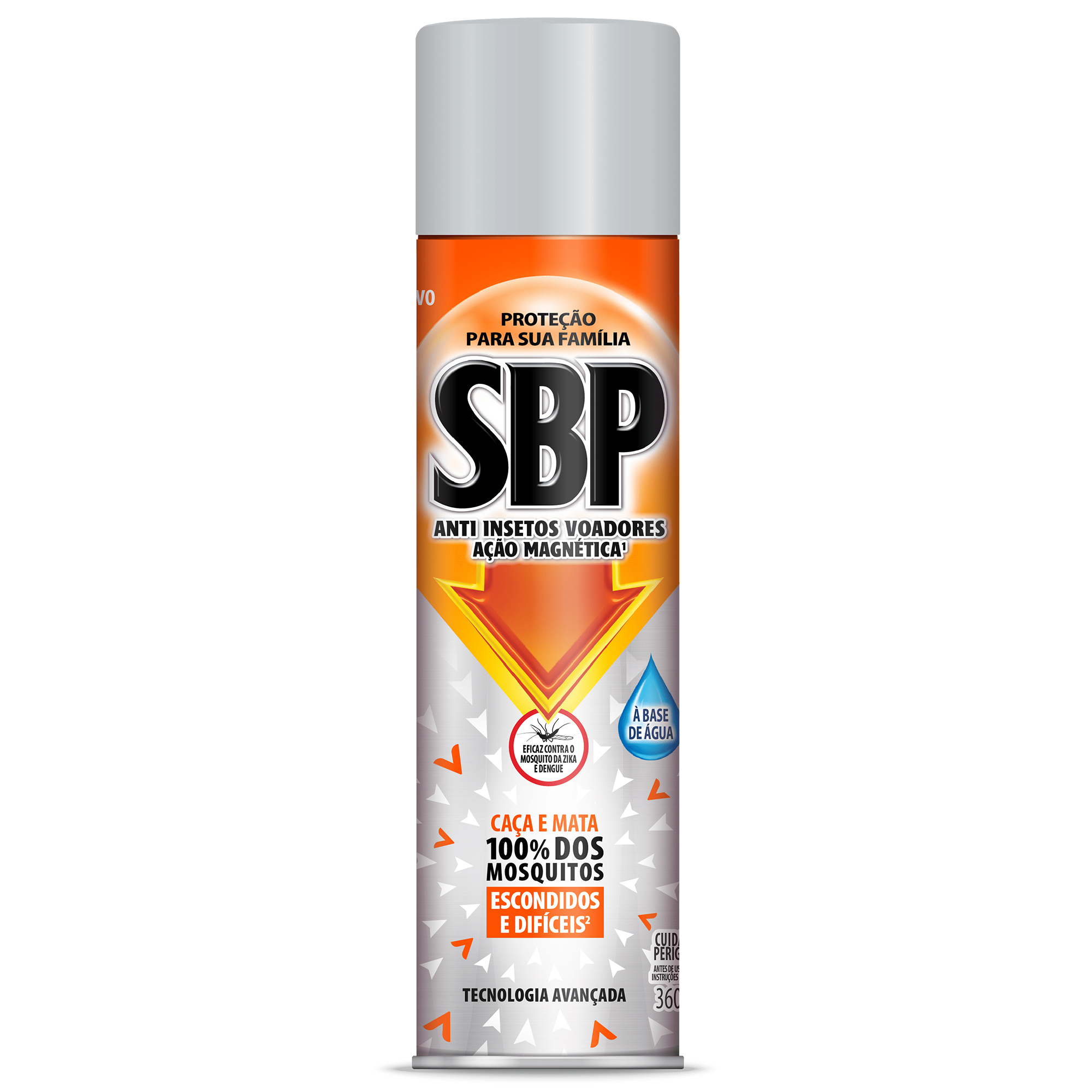 INSETICIDA SBP AEROSOL 360ML ACAO MAGNETICA ANTI INSETOS VOADORES