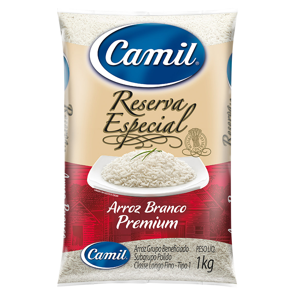 ARROZ BRANCO CAMIL T1 1KG RESERVA ESPECIAL