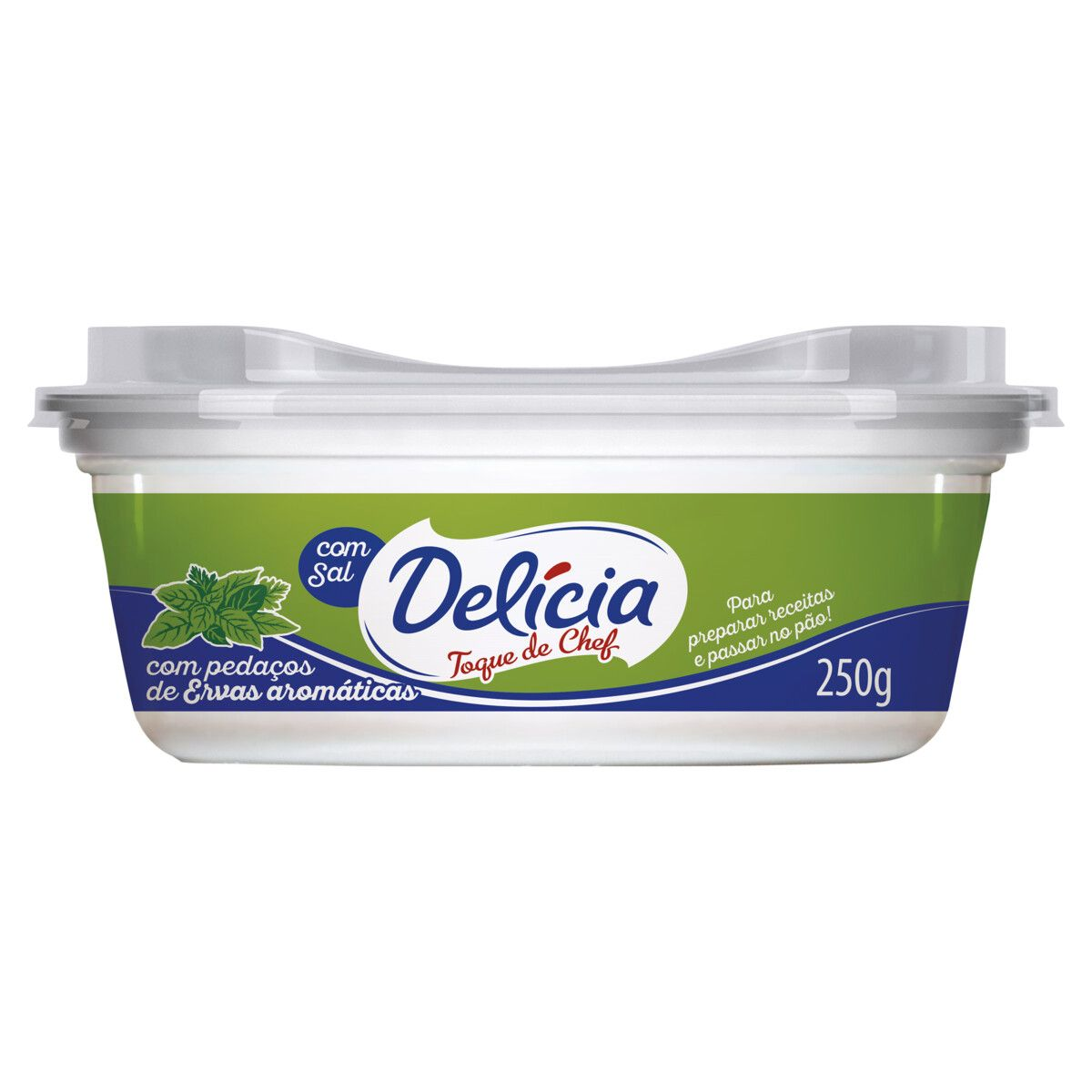 MARGARINA DELICIA 250G TOQ CHEF COM PEDACOS DE ERVAS AROMATICAS
