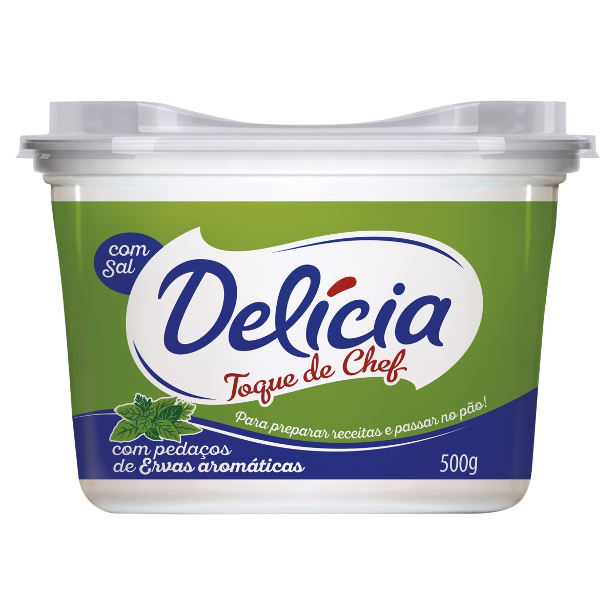 MARGARINA DELICIA 500G TOQUE CHEF COM PEDACOS DE ERVAS AROMATICAS