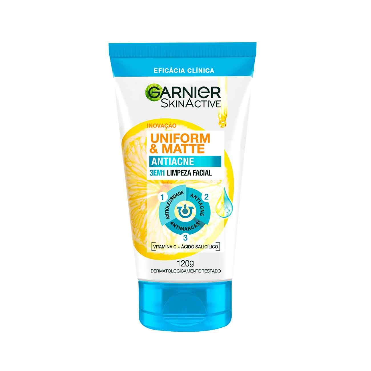 GEL DE LIMPEZA GARNIER 3 EM 1 120G ANTIACNE